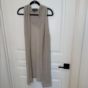 Sunday in Brooklyn Tan Sleeveless Cardigan